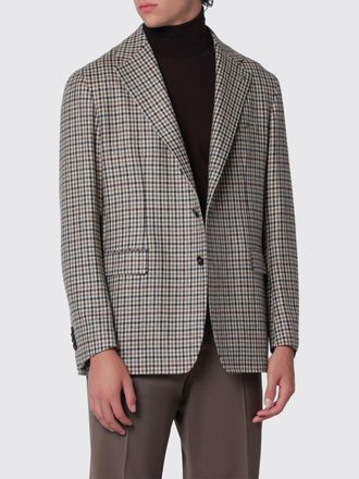 Tagliatore Blazer monopetto in lana vergine Super 110s con motivo pied-de-poule