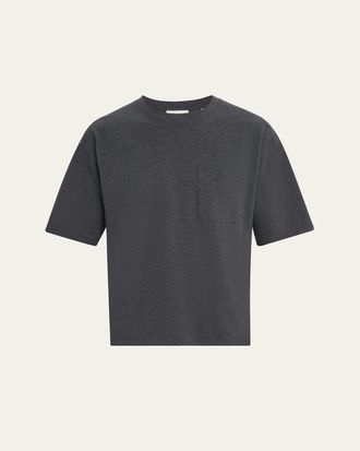 Frame Denim Mens Pique Relaxed-Fit Pocket T-Shirt