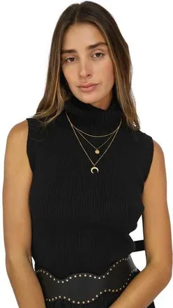 Belle & Bloom Equation Sleeveless Turtleneck Knit in Black at Nordstrom, Size X-Small