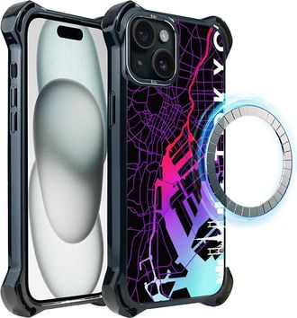 OEM Funda Ibizu Dropguard Ultra Para Iphone 15 Plus Con Magsafe, Mapas Del Mundo, Tokio