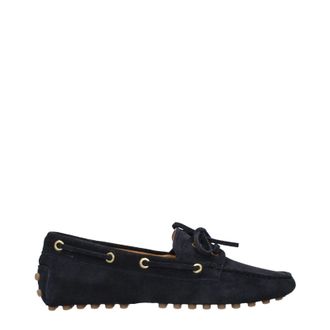 Tod's Todss Frauens Gommino-Slipper aus blauem Wildleder