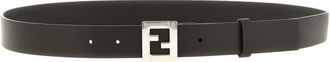 Fendi Dark Brown FF Buckle Belt