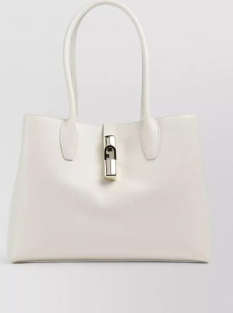 Furla tote bag structured shape smooth finish handles