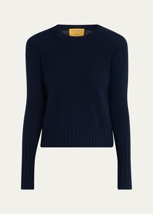 Guest In Residence Shrunken Crewneck Sweater in Cashmere