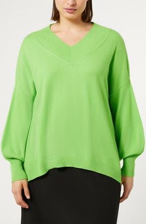 Marina Rinaldi Jessy Cashmere Sweater in Lime at Nordstrom Rack, Size Large