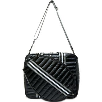 Think Royln Champion Quilted Tennis Bag in Pearl Black at Nordstrom