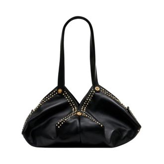 Versace Shoulder Bags, female, Black, Size: ONE SIZE Protea Nappa Shoulder Bag