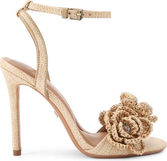 Kurt Geiger Womens Sonnet Sandals - Beige Fabric - Size UK 5