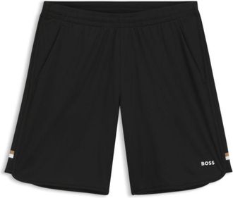 BOSS Active Stretch-fabric shorts with mesh pocket bags