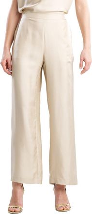 Natori Silk Twill Straight Leg Pant