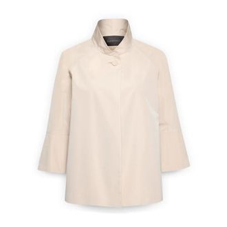 Elena Miro Unstructured Taffeta Jacket - Dames - Jassen - Beige - Maat: 2XL Taf