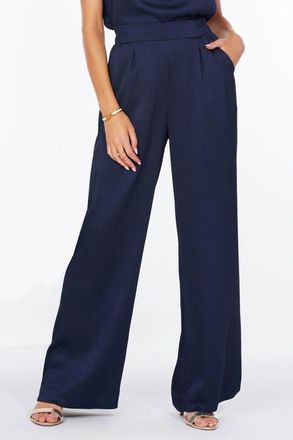 Bishop + Young Micro Plisse Pull-On Pant in Indigo at Nordstrom, Size X-Small 32