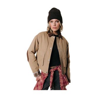 Colourful rebel Malou Twill Coach Jacket - Dames - Jassen - Bruin - Maat: XL Katoen