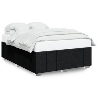 Berkfield Home Bed Frame without Mattress Black Double Fabric