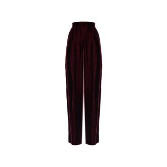 Valentino Garavani Broeken, Dames, Rood, S, Fluwelen Broek