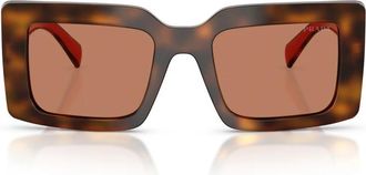 Prada Zonnebrillen - Dames - Zonnebrillen - Bruin - 52 MM - Accessoires