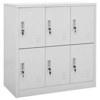 vidaXL Vidaxl - Armarios Taquilla 2 Uds De Acero Gris Claro 90x45x92,5 Cm