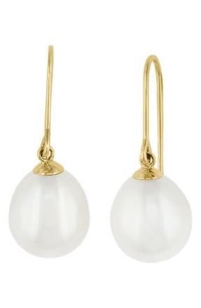 Effy 14K Gold Cultured Pearl Drop Earrings in White at Nordstrom Rack