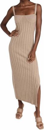 Something Navy Bustier Sweater Dress In Tan