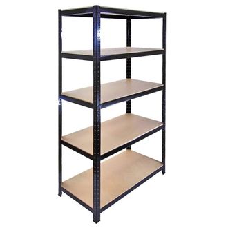 MonsterShop Monster Racking T-Rax Warehouse & Garage Metal Shelving, Black, 90cm in Black
