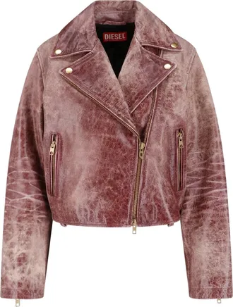 Diesel Giacca Biker In Pelle