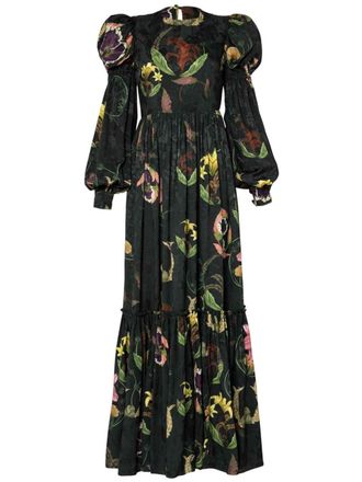 Agua Bendita Abito lungo Secreto Marina - Nero