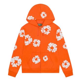 Denim Tears Cotton Wreath Zip Hoodie Orange FW25TZH2982313