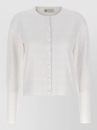Tory Burch pointelle knit viscose cardigan round neck