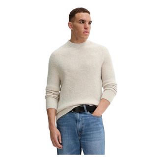 Marc O'Polo Geribbelde trui - Heren - Truien - Beige - Maat: S Katoen