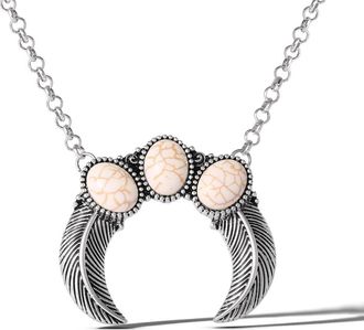 Jessica Simpson Ox Silver Western Necklace in Silver/white at Nordstrom