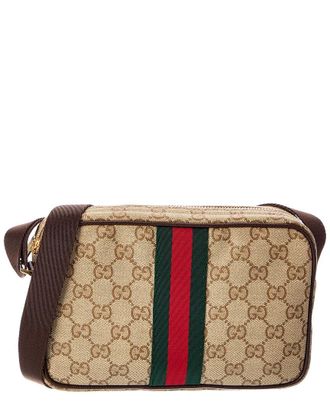 Gucci Gg Coated Canvas & Leather Mini Bag