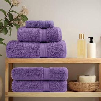 Berkfield Home Premium Shower Towels SOLUND 10 pcs Purple 70x140 cm 600 gsm