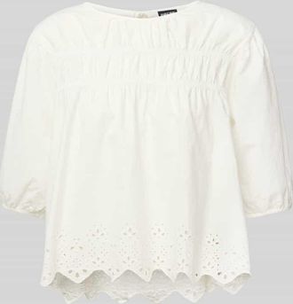 Pieces Relaxed Fit Bluse aus reiner Baumwolle Modell SALMINA in Offwhite, Größe XL