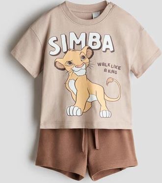 H&M 2-piece printed set in Beige/the Lion King at Nordstrom, Size 12M