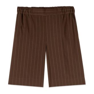 Oltre Dames, Korte broeken, Bruin, Maat: XL Linnen