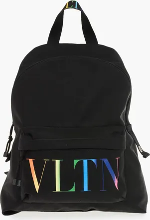 Valentino Rainbow Logo Print Backpack Valentino