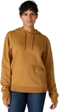 Carhartt Work in Progress Hoodie Womens Brown Relaxed Fit Midweight Kangaroo Pockets JAX1534