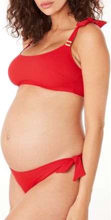 Cache Coeur Maternity bikini Porto Vecchio in Red at Nordstrom, Size X-Large