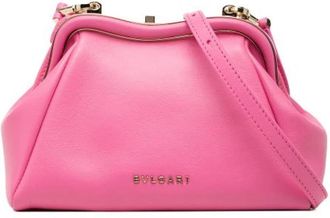 Bulgari Pre-owned Mini Crossbody - Dames - Vintage Mini Tas - Roze - ONE Size - Leer - Vintage