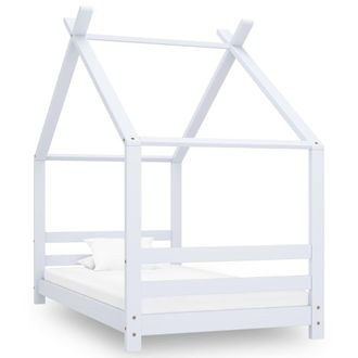 vidaXL Vidaxl - Estructura De Cama Infantil Madera Maciza Pino Blanco 80x160 Cm
