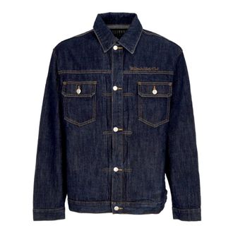 Billionaire Boys Club Denim Jackets, male, Blue, Size: XL Denim Jacket Indigo Mens Script