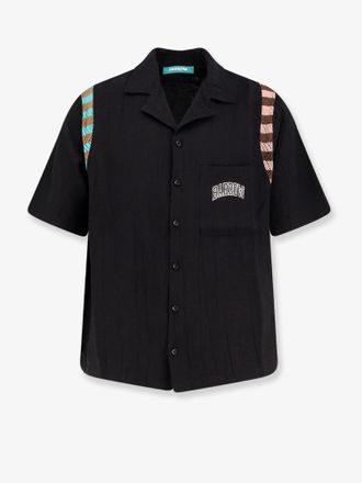 Barrow Camicia in viscosa con stampa logo frontale - BARROW - gender_Man