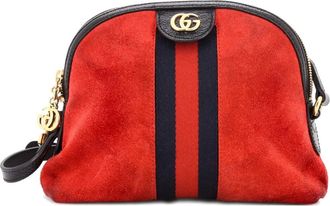 Gucci Ophidia Dome Shoulder Bag Suede Small crossbody bag - Rood