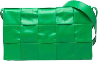 Bottega Veneta Pre-owned Cassette Schoudertas - Dames - Vintage Schoudertas - Groen - ONE Size - Leer - Vintage