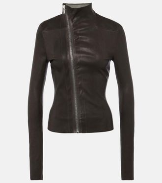 Rick Owens Giacca Gary in pelle e cotone