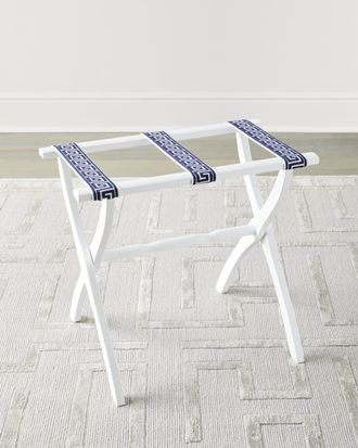 Gate House Furniture Greek Key Straps Luggage Rack