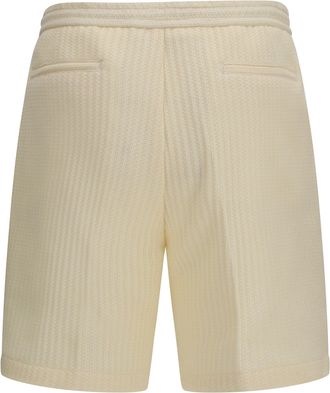 Germano Mens Textured Shorts 092 Cotton; Polyester Bermuda