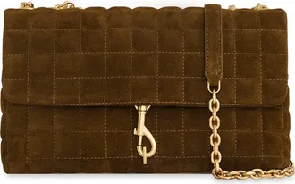 Rebecca Minkoff Medium Edie Quilted Leather Crossbody Bag in Vintage at Nordstrom Rack
