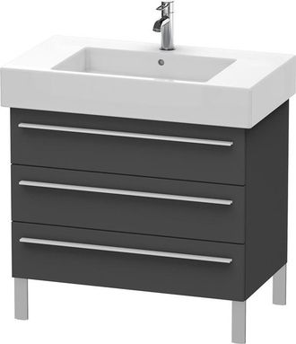 Duravit Duravit X-large Mueble De Pared 6553, 2 Extra&iacute;bles, 800mm Para Vero 032985 (sin Lijar), Color (frente/cuerpo): Grafito Mate Decoraci&oacute;n - Xl655304949