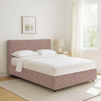 Talamo Italia Cama Individual Louth, Desenfundable, Made In Italy, Rosa Antiguo